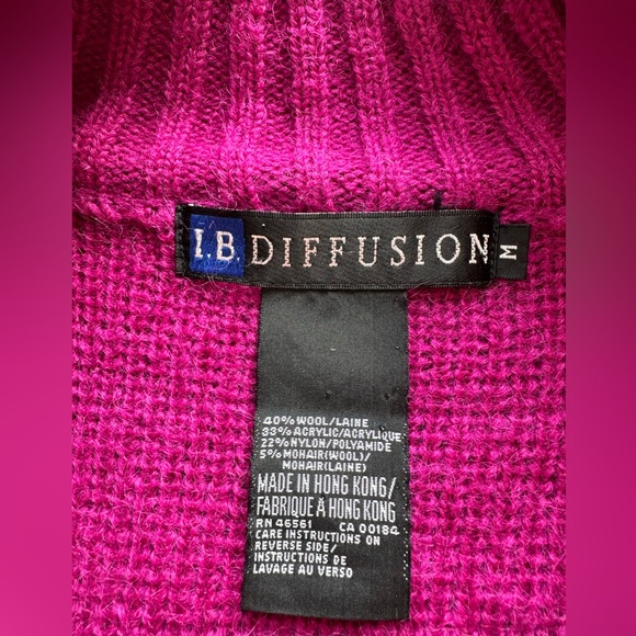 I.B Difussion medium oversized wool blend cardigan thick - Picture 4 of 8